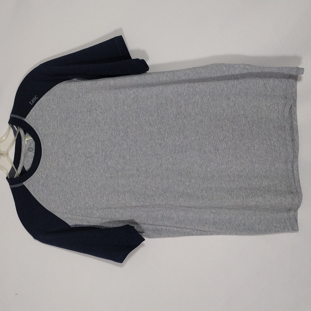 NWT Tasc Perfect Gray Heather Navy Heather Carrollton Blocked Mens Size Small